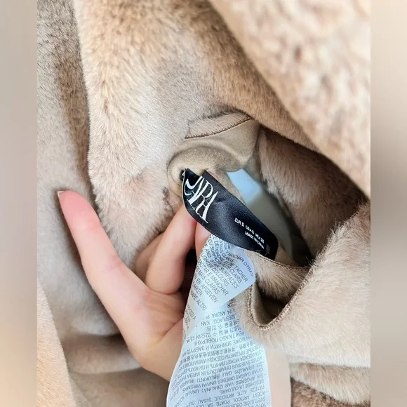 Zara double face velvet & fur Puffer coat /,small size - Picture 15 of 16